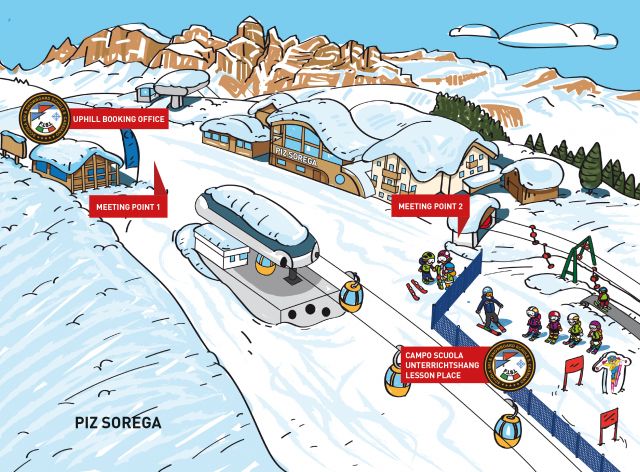 Die Büros der Skischule San Cassiano Bild: Büros Skischule San Cassiano