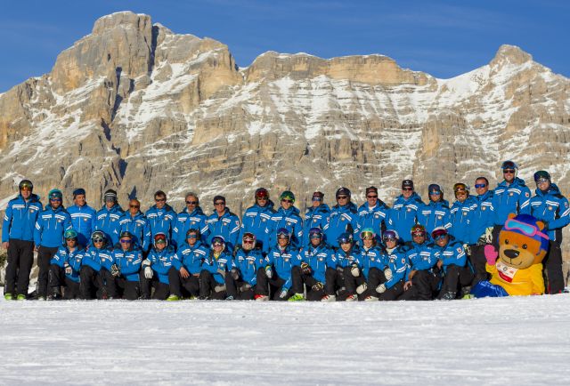 Image: the first Ski School in San Cassiano