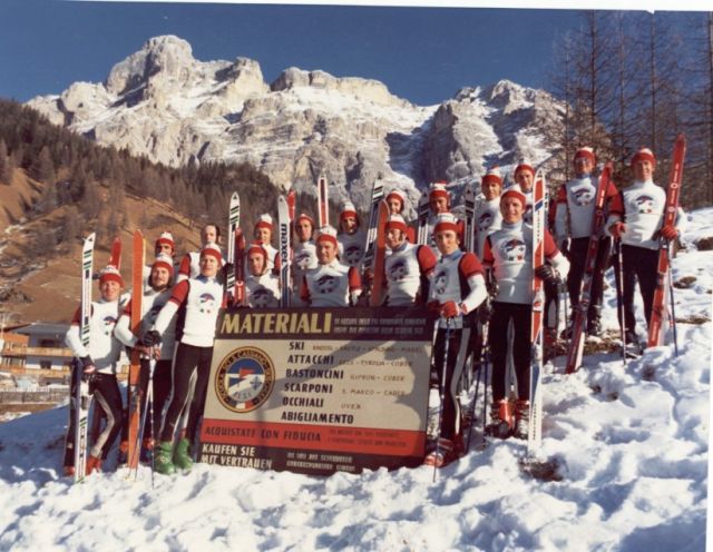 Image: the first Ski School in San Cassiano