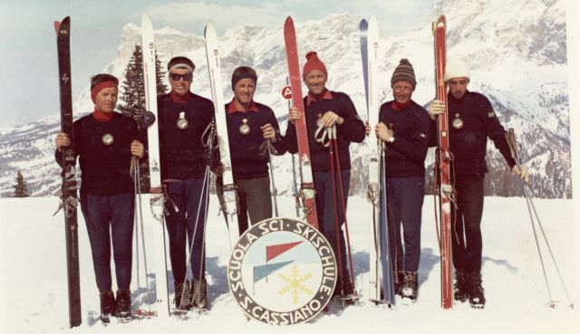 Image: the first Ski School in San Cassiano