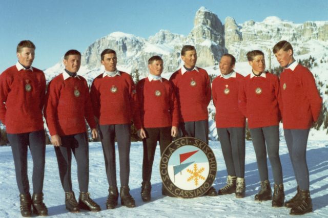 Image: the first Ski School in San Cassiano